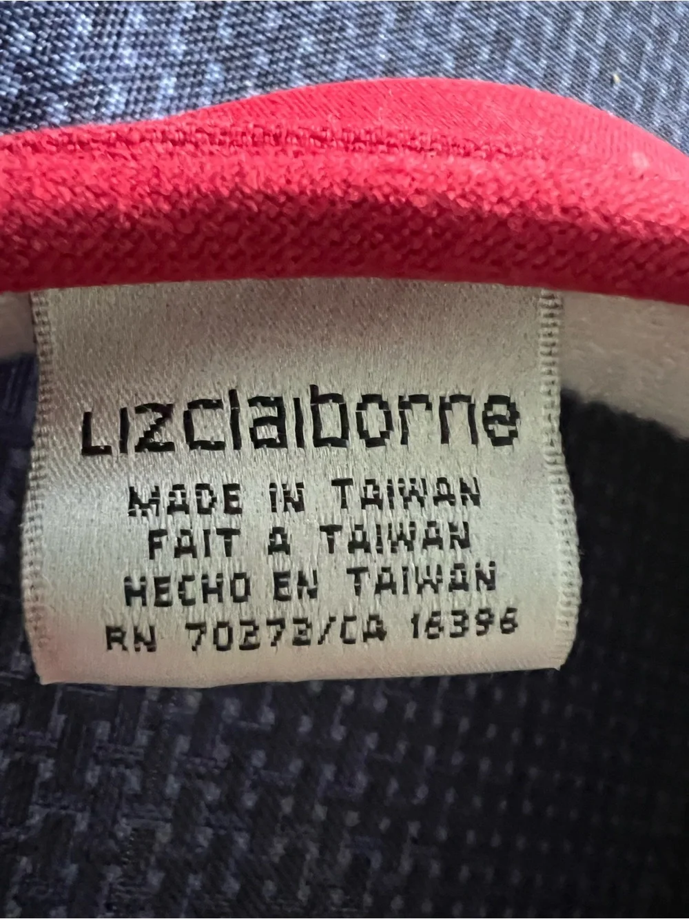 Liz Claiborne Red and Cream Headband
